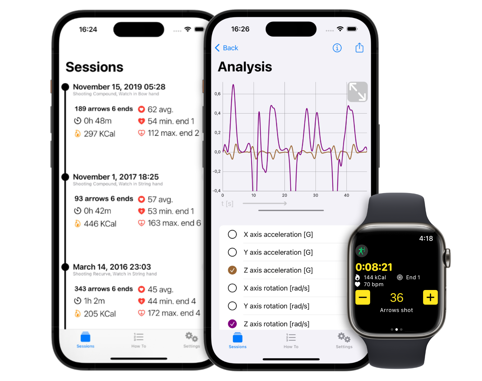 ArrowSense app screenshots